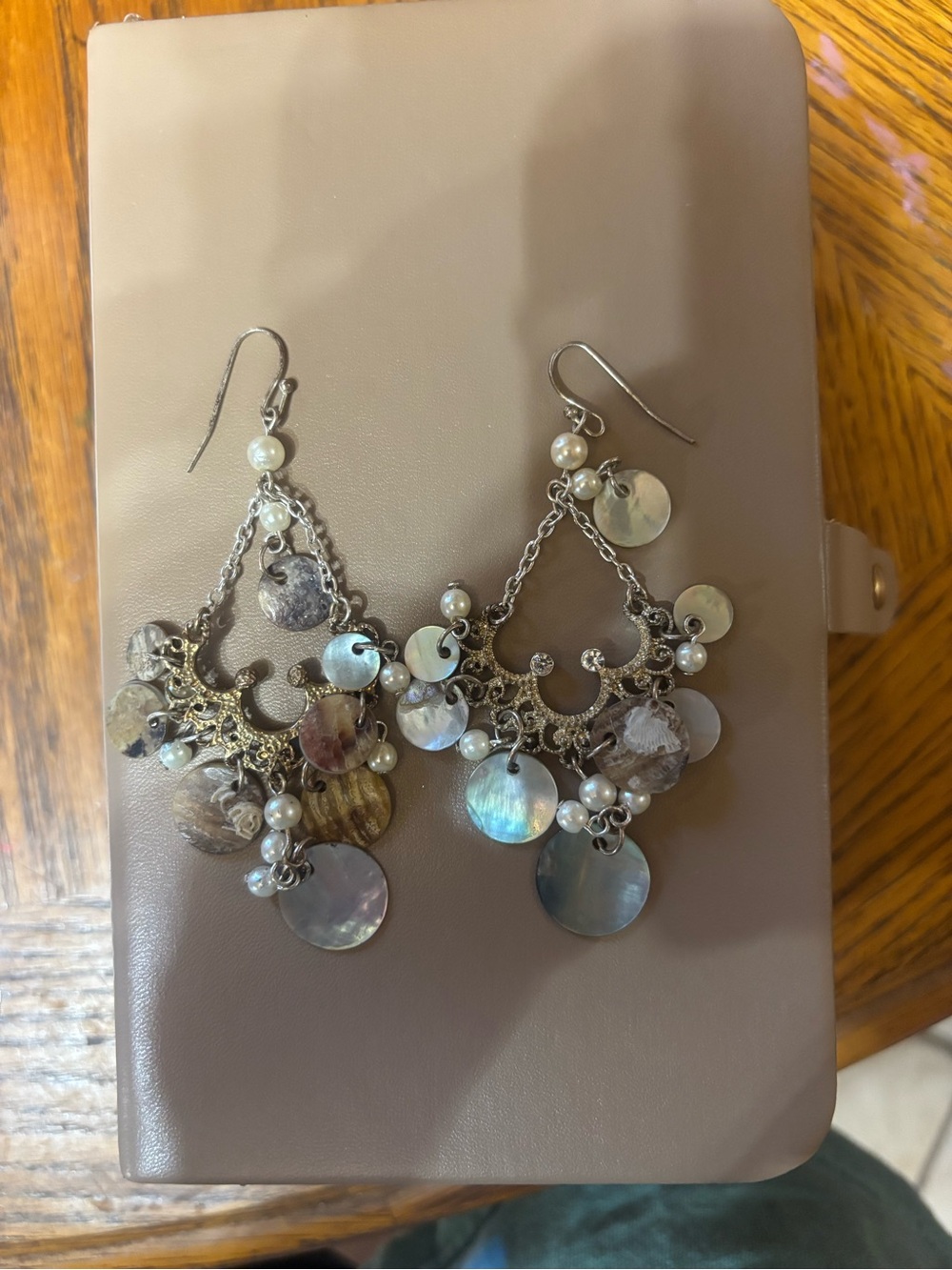 Costume Jewelry Chandelier Drop Earrings in Silver-Tone